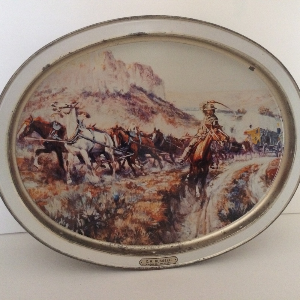 Sunshine Biscuits Stage Coach Tin Container VTG